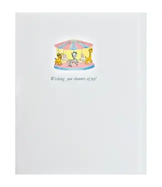 Carousel Baby Shower Card