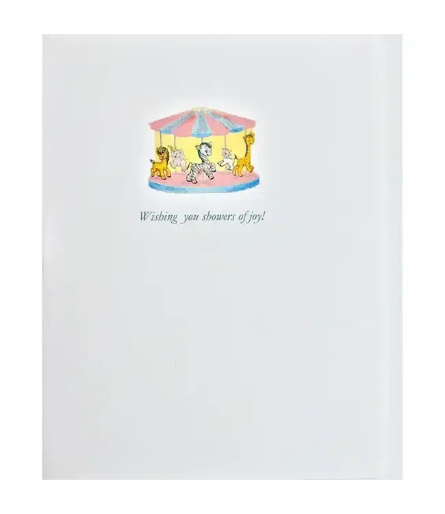 Carousel Baby Shower Card