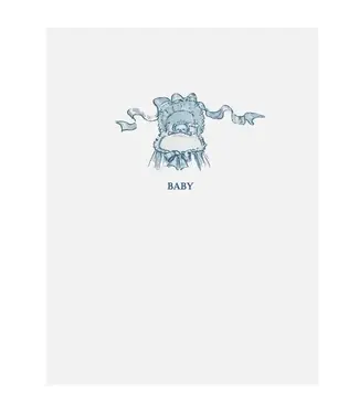 Blue Bassinet Baby Card