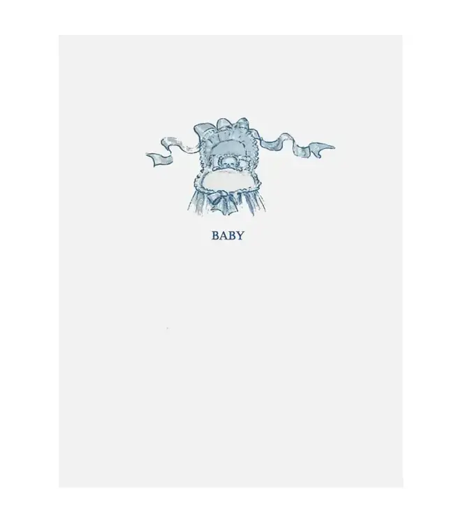 Blue Bassinet Baby Card