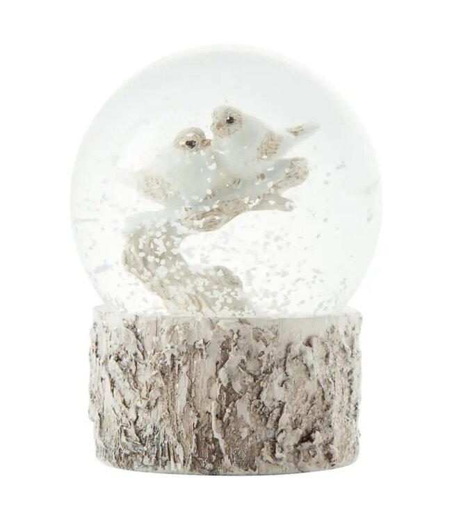 A73200: Bird Couple,Branch Snow Globe,3in
