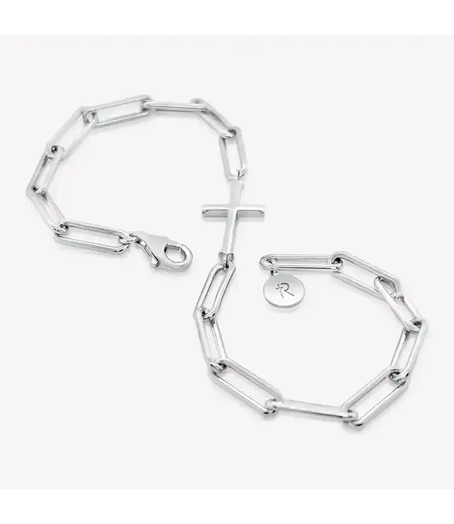 Chain Breaker Cross Bracelet - Sterling Silver