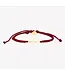 Child of God Garnet Red Cross Braided Bracelet Gold