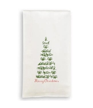 Green Bird Tree with Merry Christmas