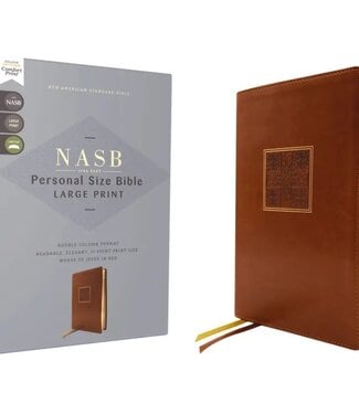 Nasb, Personal Size Bible, Rl Large Print, Leathersoft Brown