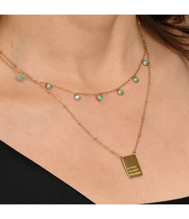 Act Justly Necklace in Gold 18-20"