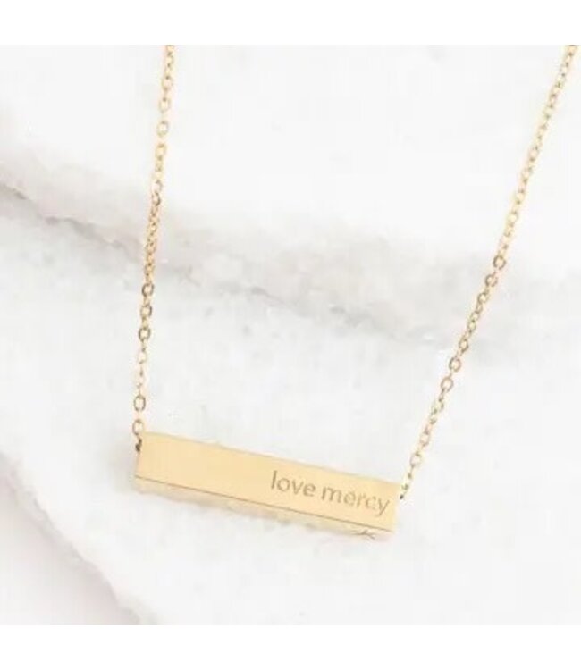 Walk Humbly Bar Necklace