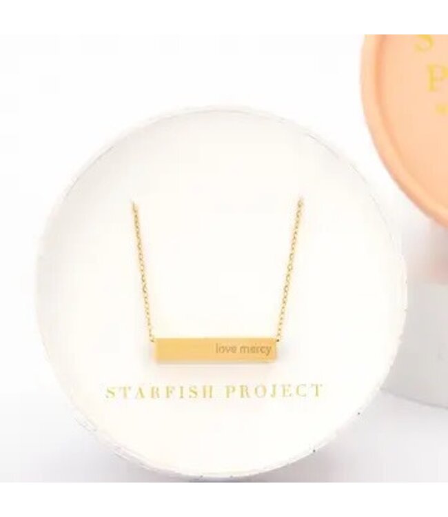 Walk Humbly Bar Necklace