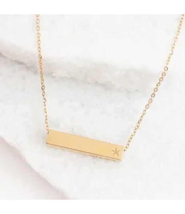 Walk Humbly Bar Necklace