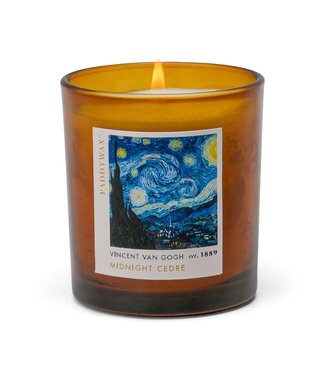 Impressionist Glass Candle - Van Gogh, "the Starry Night" Candle