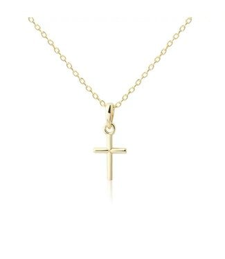 Children's 14K Gold-Plated Cross Necklace 16 - 18"
