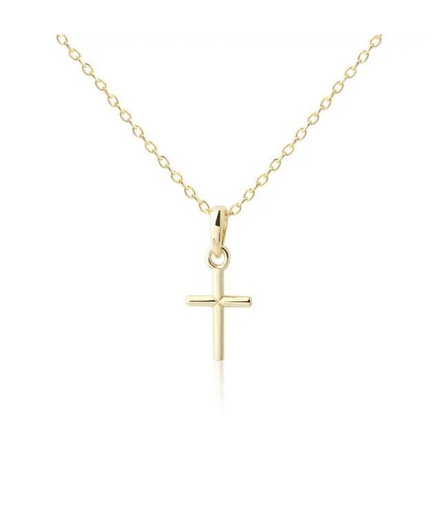 Children's 14K Gold-Plated Cross Necklace 16 - 18"