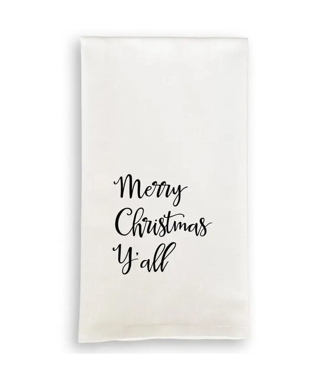 Merry Christmas Y’All Tea Towel