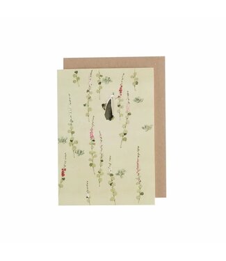 Hollyhocks Greeting Card
