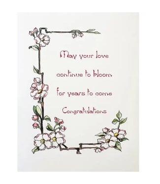 Blooms Wedding Card