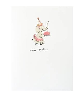 Elephant Cake Birthday Card