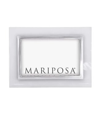 White with Metal Inner Border 4x6 Frame