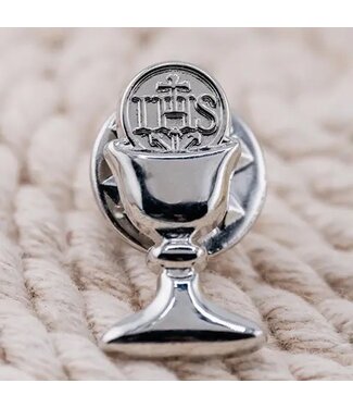 First Communion Gift Chalice Tie Pin - Silver