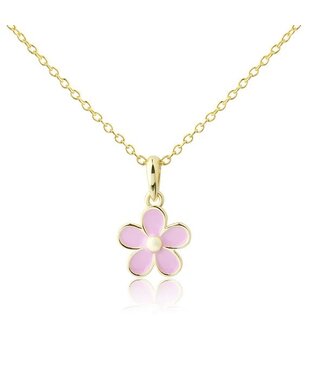 Girls 14k Gold Plated Dainty Daisy Necklace 14"