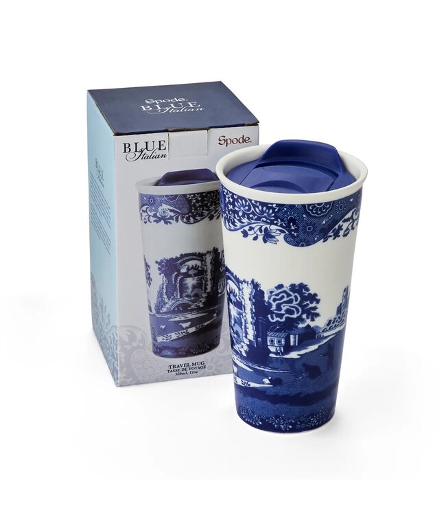 Blue Italian Travel Mug 12oz