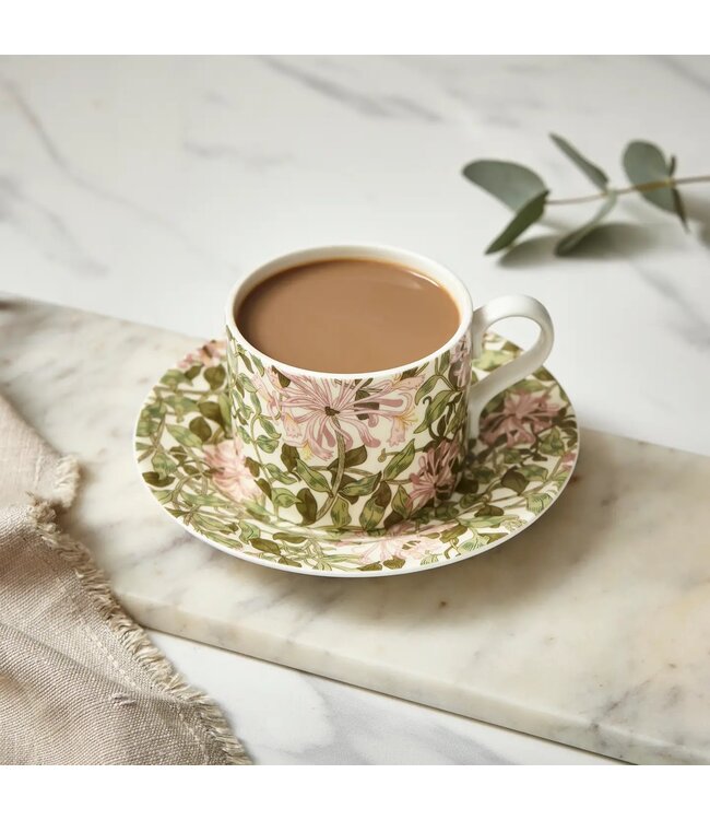 Morris & Co Teacup & Saucer Honesuckle