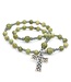 Anglican Rosary Green Garnet Sterling Celtic Knot Cross