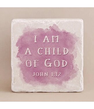 I Am a Child of God | John 1:12 - Painted Small Block