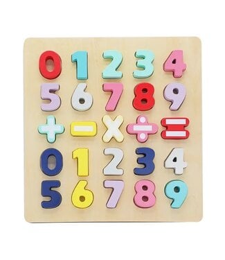 Wooden Chunky Number Math Puzzle