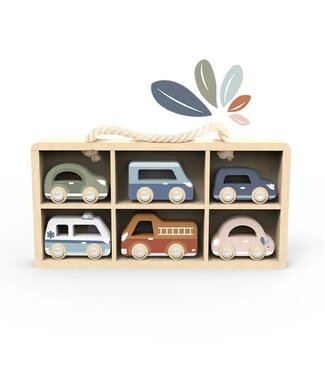 Car Display Case w/ 6 Vehicles