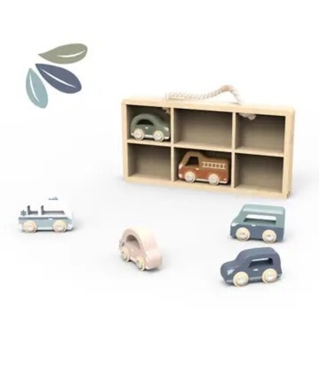 Car Display Case w/ 6 Vehicles