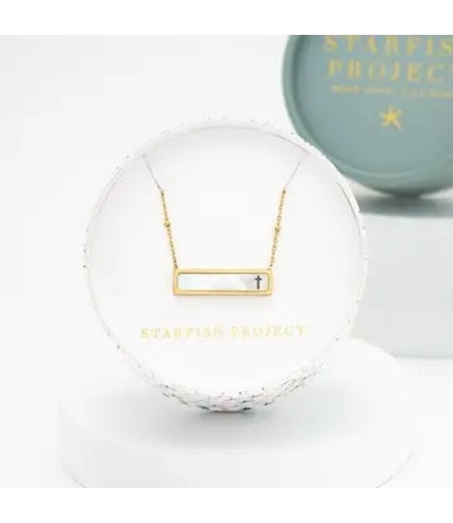 Faith Reversible Cross Bar Necklace