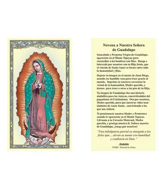 Our Lady of Guadalupe Spanish Laminated Prayer Card
