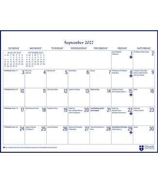 2027 Parish Wall Calendar