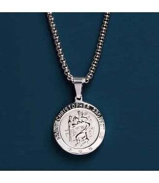 Waterproof Saint Christopher Necklace 24"