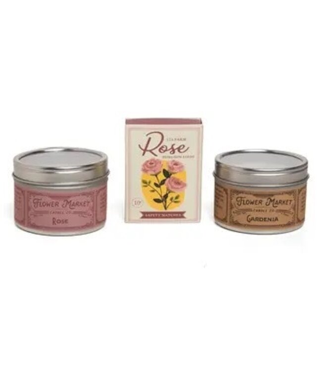English Flower Garden Candles Set