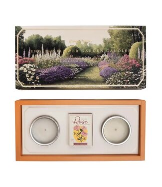 English Flower Garden Candles Set