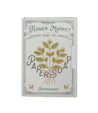Paper Soap – Sweet Peppermint Scent, Travel Size, 50 Sheets