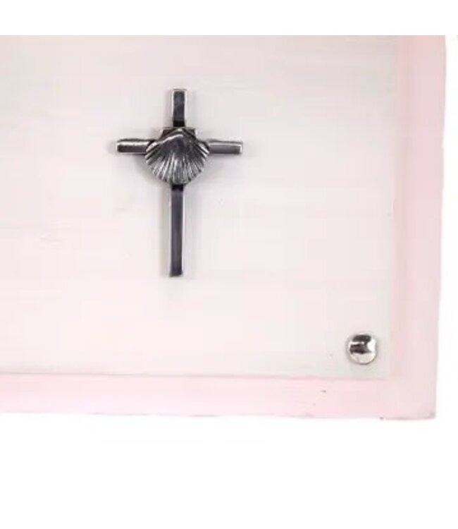 Pink Baptism Blessings Frame