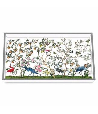 Wooden Vanity Tray- Bird & Branch Chinoiserie