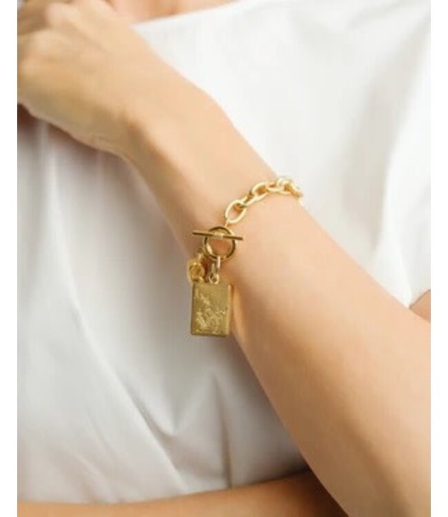1 Bam Bird Mahjong Tile Bracelet