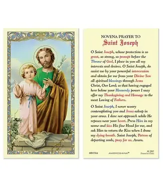 St Joseph/Novena Prayer Card