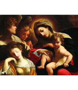 Lodovico Carracci, Dream of St. Catherine Single Card