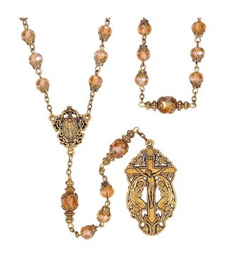 Light Topaz Mary of Angels Rosary