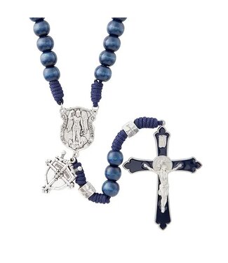St. Michael Paracord Blue Rosary