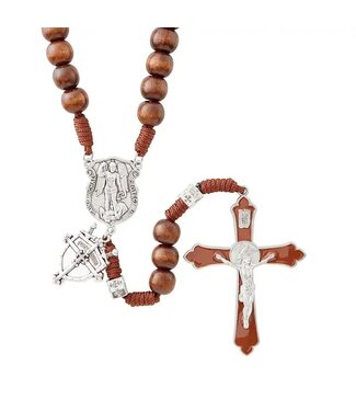 St. Michael Paracord Brown Rosary
