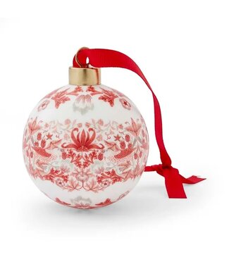 Morris & Co. Bauble, Strawberry Theif Madder