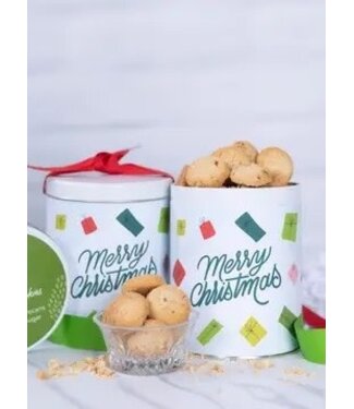 Merry Christmas Tin - Cranstachio Shortbread Cookies