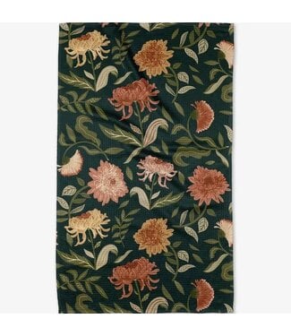 Chrysanthemums in November Tea Towel