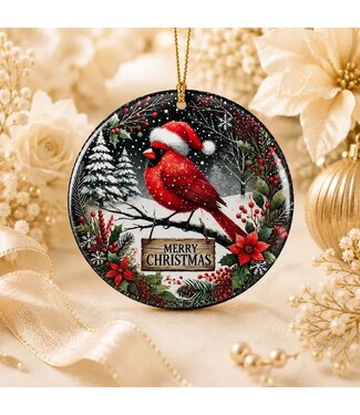 Cardinal Ceramic Christmas Tree Keepsake Ornament
