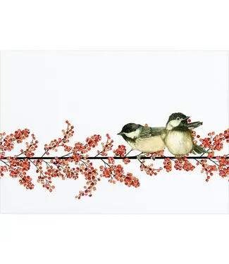 Winterberry and Chickadees Deluxe Boxed Holiday Cards